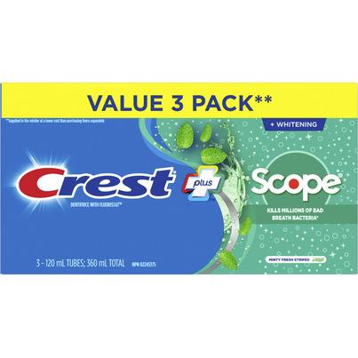 Crest Complete Whitening Plus Scope Pack