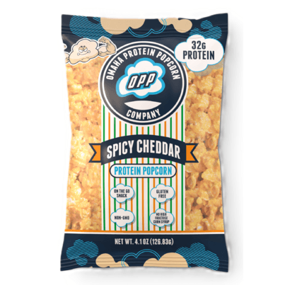 Omaha Protein Popcorn Large Spicy Cheddar
