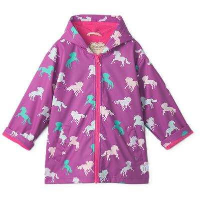Hatley Kids Zip Up Rain Jacket Leaping Horses