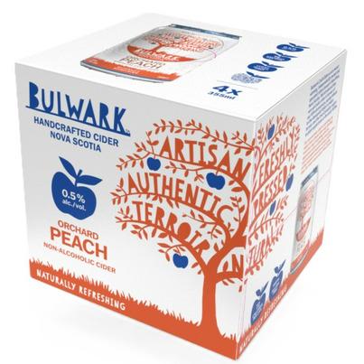 Bulwark Cider Sparkling Alcohol-Free Cider Peach