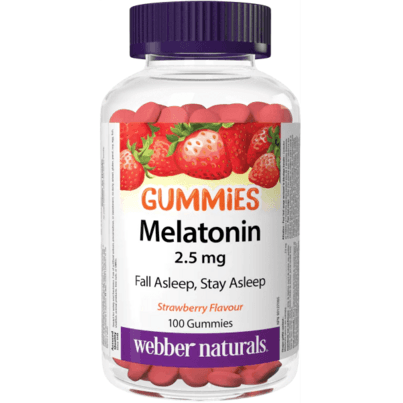 Webber Naturals Melatonin Gummies 2.5mg Gummies Strawberry