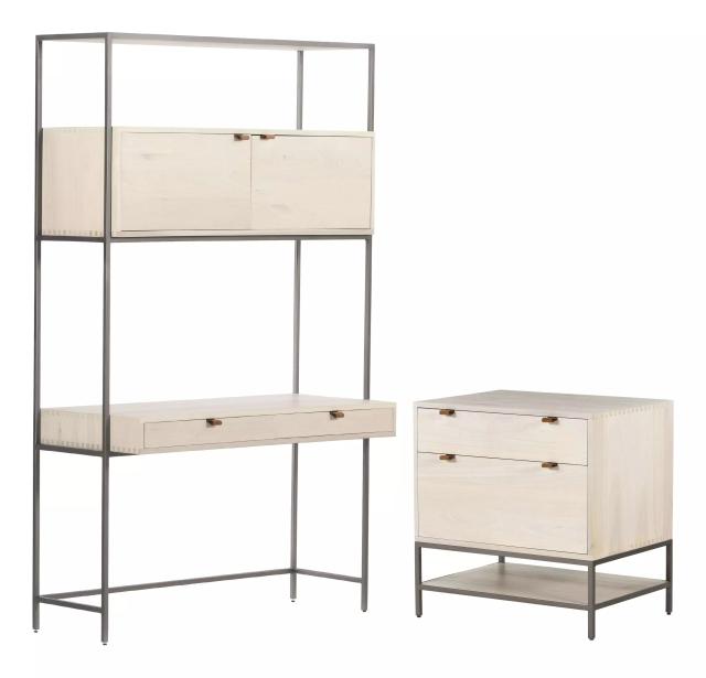 Trey Dove Poplar Modular Wall Home Office Set