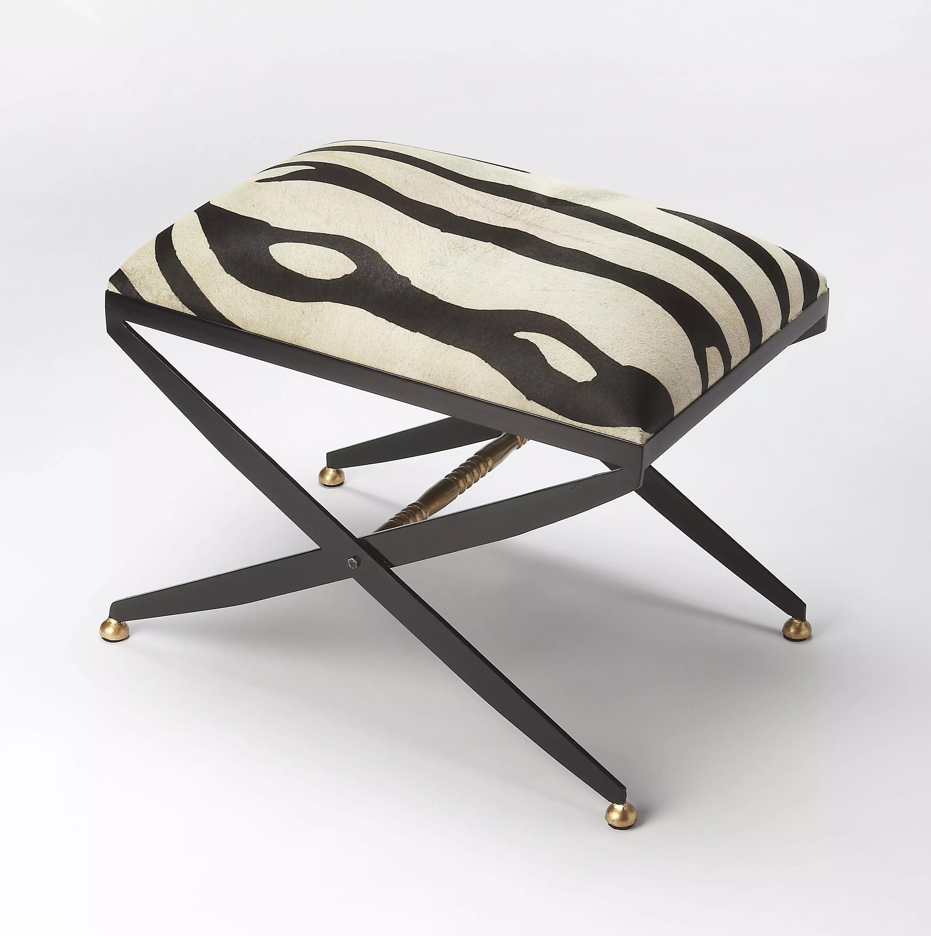 Liddy Hair-On-Hide Stool