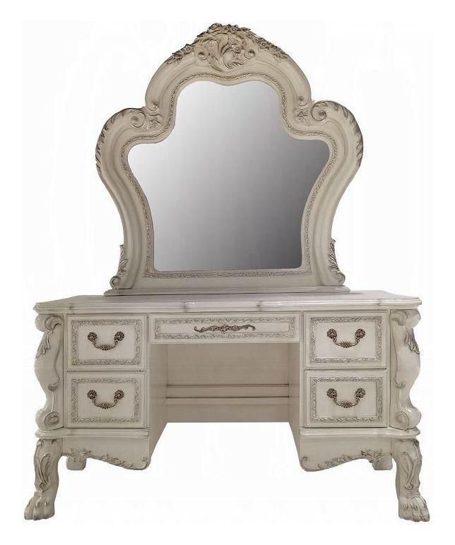 Dresden II Bone White Vanity Desk