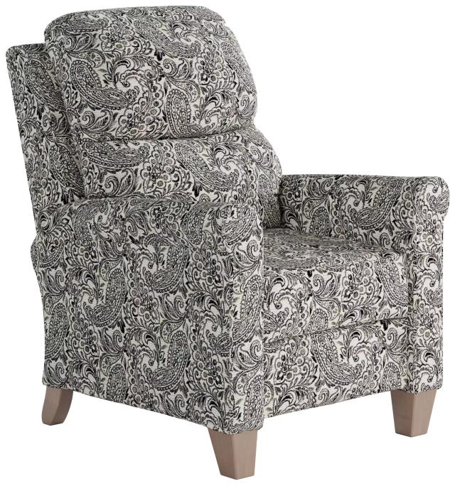 Pep Talk Charleston Caviar 38" Wide Hi Leg Recliner