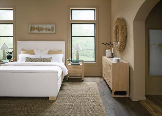 Banyon Bay Beige Upholstered Panel Bedroom Set