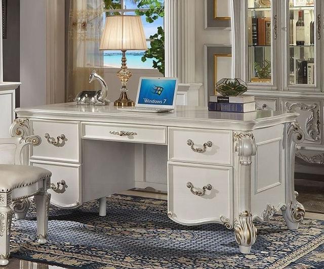 Vendome Antique Pearl 74" Executive Writing Desk