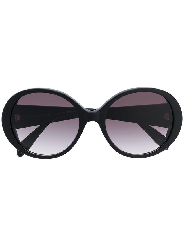 ALEXANDER MCQUEEN Sole Seal Logo Round Glasses