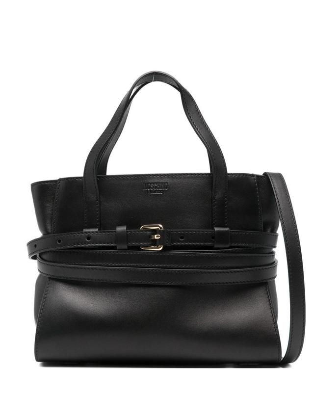 MOSCHINO Small Nappa Leather Tie Me Bag