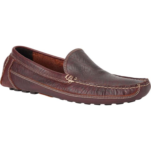 Men's Bison Leather Driving Moccasins