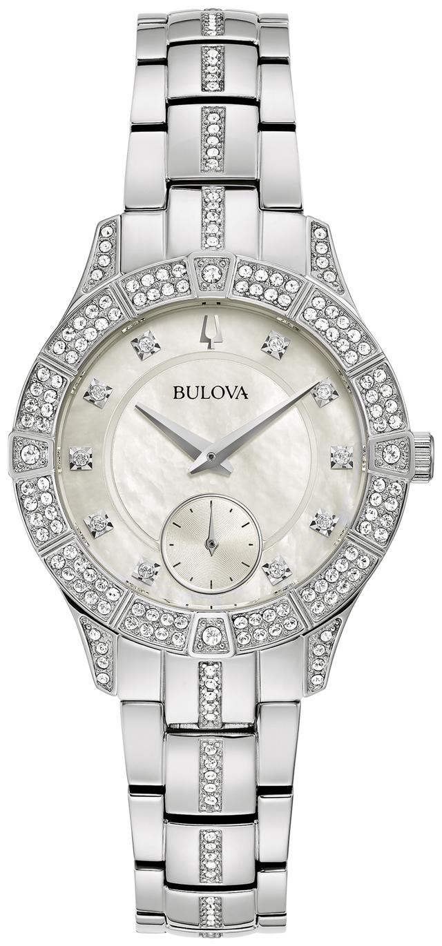 Bulova Phantom Stainless Steel Bracelet Crystal Dress Classic Women's Watch - 96L291 Gifts for Her