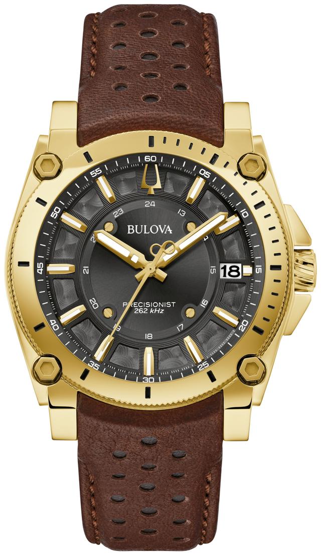 Bulova Icon Leather Strap Luxury Men's Watch - 97B216 Gifts for Him