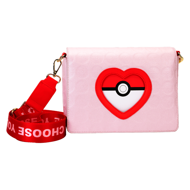 Pokemon Exclusive I Choose You Hearts Crossbody Bag | Officially Licensed | Plastic/Vegan Leather | Loungefly