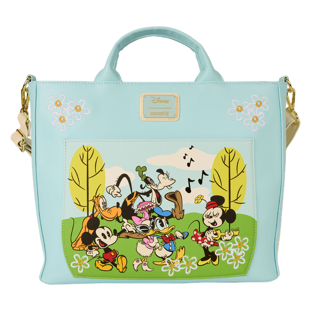 Mickey & Friends Exclusive Park Day Convertible Backpack & Tote Crossbody Bag | Officially Licensed | Plastic | Loungefly