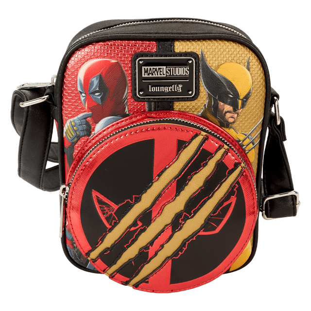 Marvel Deadpool & Wolverine Crossbody Bag | Officially Licensed | Plastic/Vegan Leather | Loungefly