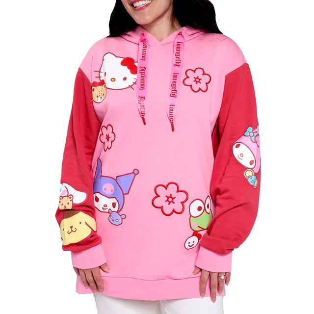 Sanrio Hello Kitty & Friends Color Block Unisex Hoodie | Officially Licensed | Polyester/Cotton | Loungefly