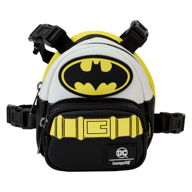 DC Comics Batman 85th Anniversary Mini Backpack Dog Harness | Officially Licensed | Nylon/Vegan Leather | Loungefly
