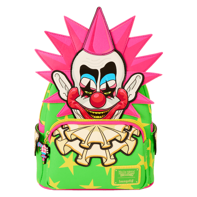 NYCC Limited Edition Killer Klowns Spikey Glitter Cosplay Glow Mini Backpack | Officially Licensed | Cotton/Plastic/Vegan Leather | Loungefly