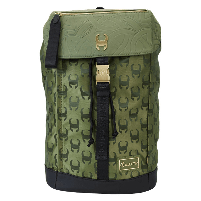 COLLECTIV Marvel Loki The TRAVELR Full-Size Backpack | Officially Licensed | Nylon/Plastic/Vegan Leather | Loungefly