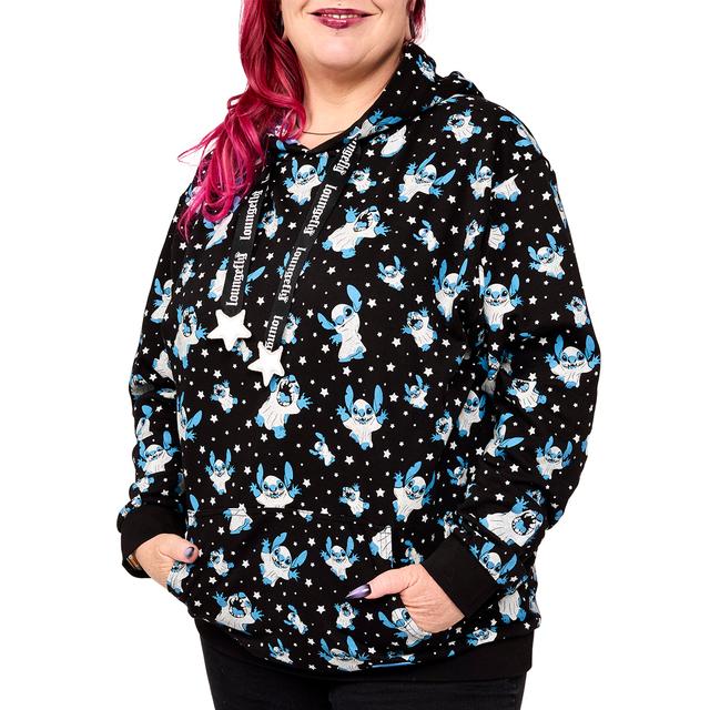 Stitch Ghost Costume All-Over Print Unisex Hoodie | Officially Licensed | Polyester/Cotton | Loungefly