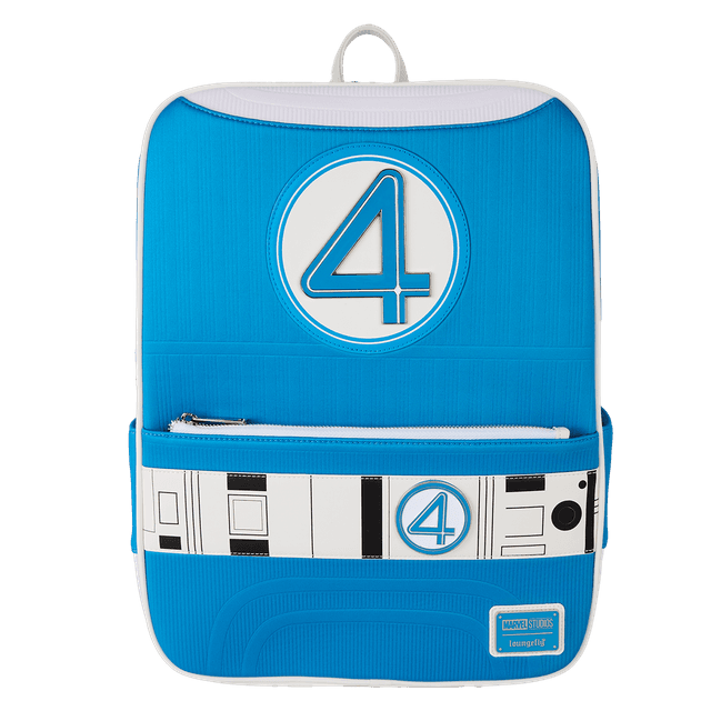 SDCC Limited Edition Fantastic Four Uniform Full-Size Backpack with Pin | Officially Licensed | Plastic | Loungefly