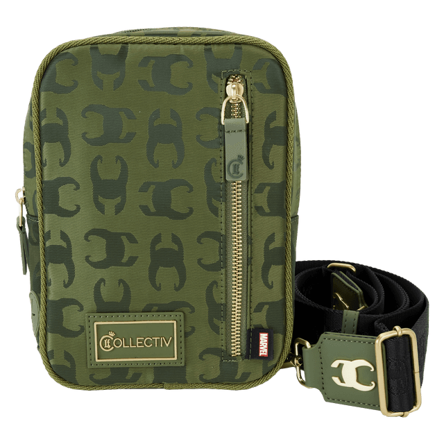 COLLECTIV Marvel Loki The INFLUENCR Convertible Sling & Crossbody Bag | Officially Licensed | Nylon/Plastic/Vegan Leather | Loungefly