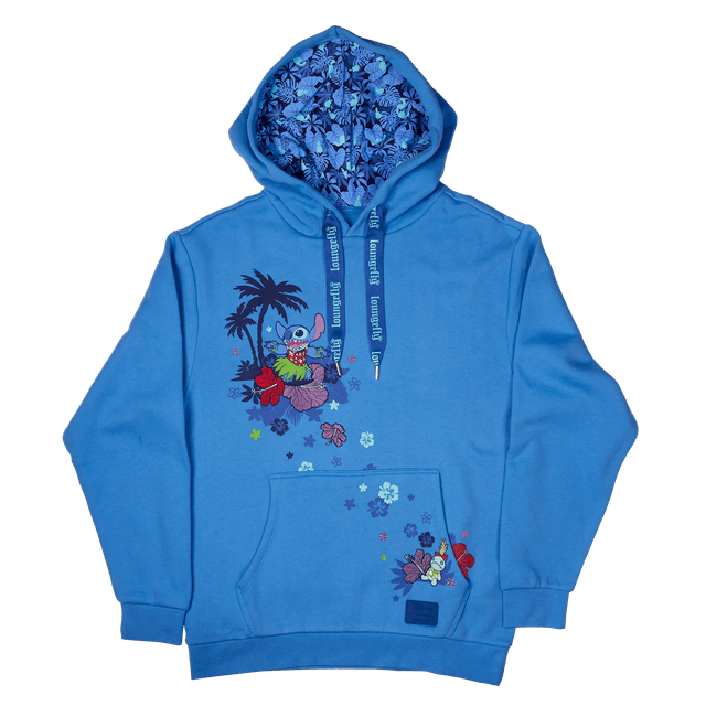 SDCC Limited Edition Stitch Floral Unisex Hoodie | Officially Licensed | Cotton | Loungefly