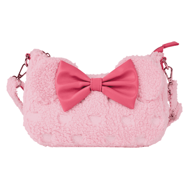 Minnie Mouse Exclusive Hearts Strawberry Scented Sherpa Crossbody Bag | Officially Licensed | Loungefly
