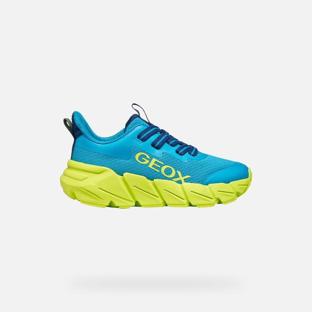 GEOX Flexyper Fast Junior Bleu Clair/citron Vert, Size: 34