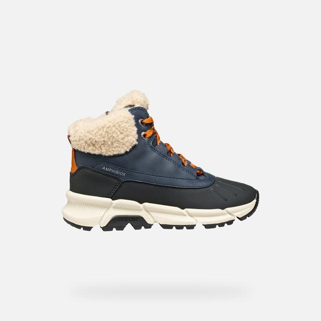 GEOX Flexyper Plus Abx Junior Navy/dark Orange, Size: 30