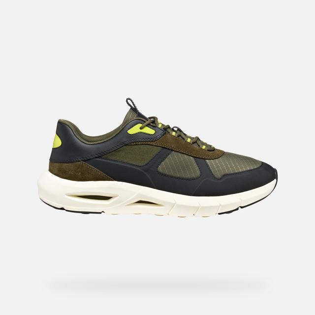GEOX Spherica Ecub-5 Homme Vert Militaire/noir, Size: 45