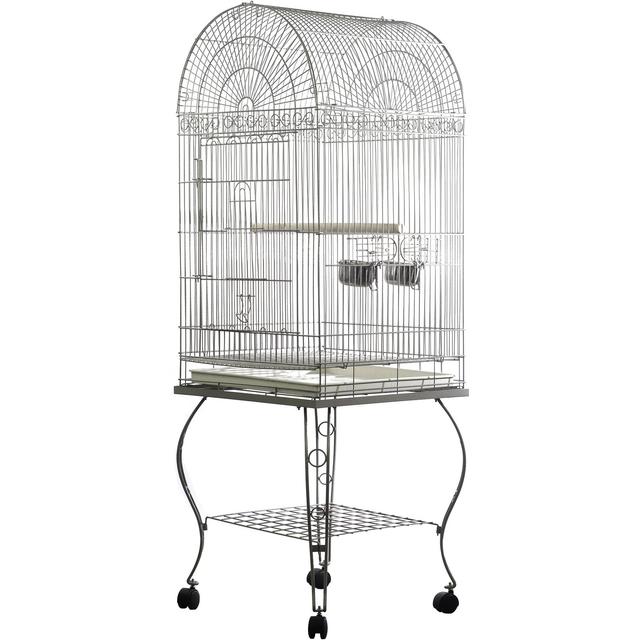 A&E Cage Company Economy Dome Top Bird Cage, Platinum