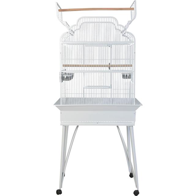 A&E Cage Company Victorian Open Top Bird Cage, White, Medium