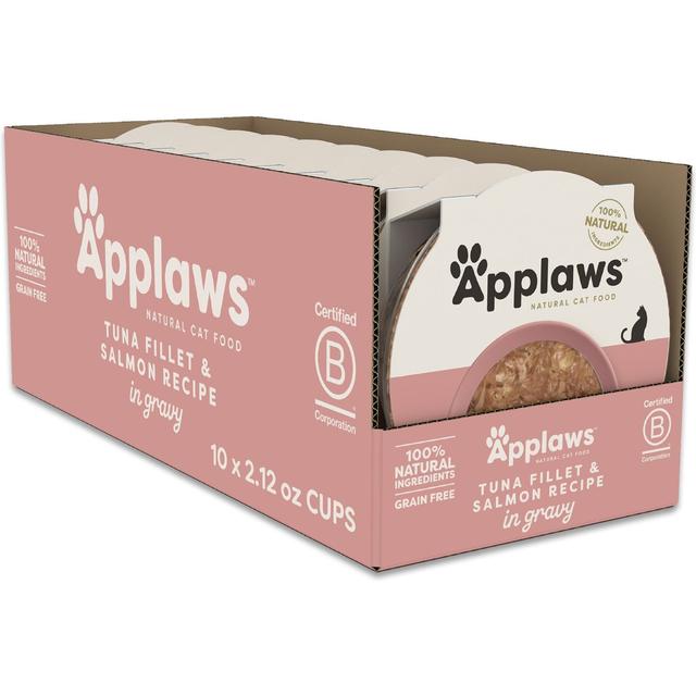 Applaws Tuna Fillet & Salmon Recipe in Gravy Wet Cat Food, 2.12-oz cup, case of 10