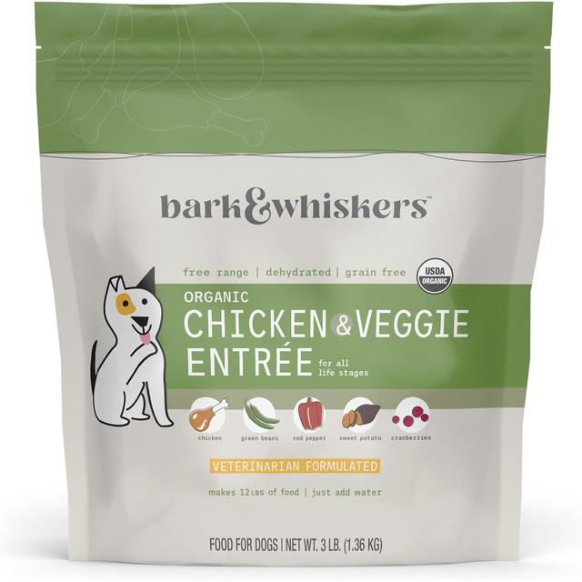 Bark and Whiskers Adult Free-Range Chicken Entrée Dehydrated Raw Dog Food, 3-lb bag