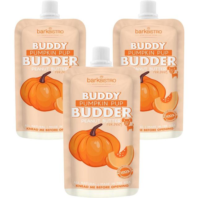 Bark Bistro Company Pumpkin Pup Buddy Budder Grain-Free Lickable Dog Treat, 4-oz pouch, 3 count