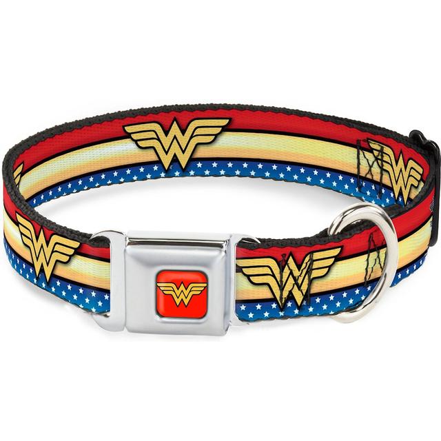 Buckle-Down Wonder Woman Polyester Dog Collar, Large Wide: 18 to 32-in neck, 1.5-in wide