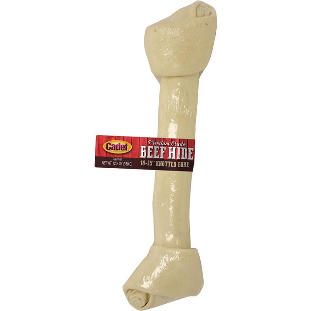 Cadet Beef Hide 14 to 15-inch Knotted Bone Dog Chew