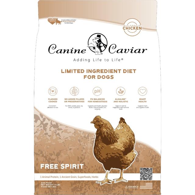 Canine Caviar Free Spirit Holistic Dry Dog Food, 11-lb bag