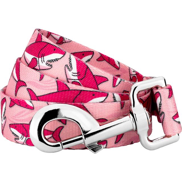 Country Brook Petz Pink Sharks Dog Leash, Pink, Small: 6-ft long, 1/2-in wide