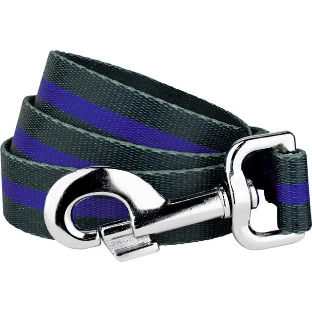 Country Brook Petz Thin Blue Line Dog Leash, Black, Medium: 4-ft long, 5/8-in wide