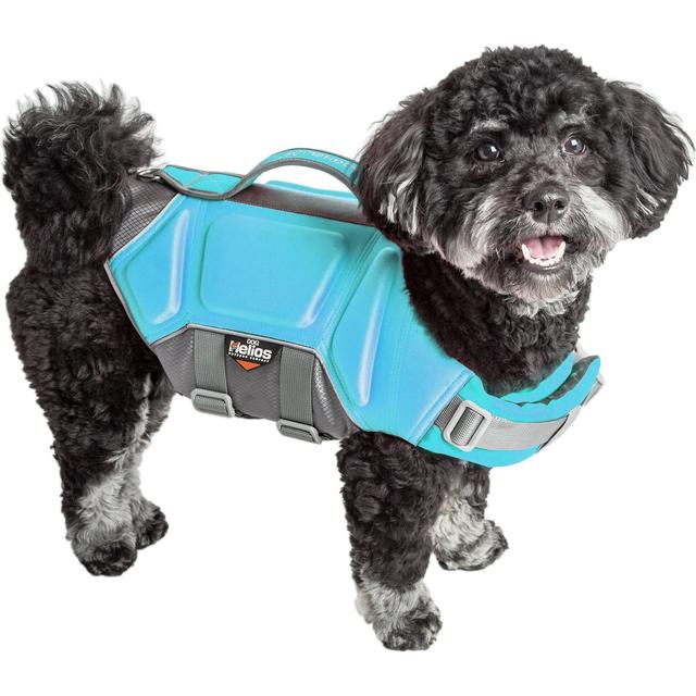Dog Helios Tidal Guard Reflective Dog Life Jacket, Light Blue, Large