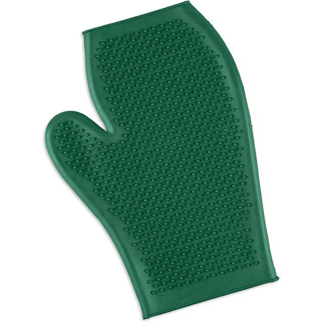 Equi-Essentials ECO Rubber Horse Grooming Mitt, Hunter Green