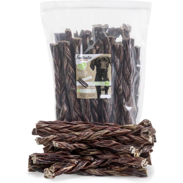 Fantastic Dog Chews Braided Gullets Grain-Free Dog Treats, 12-in, 25 count