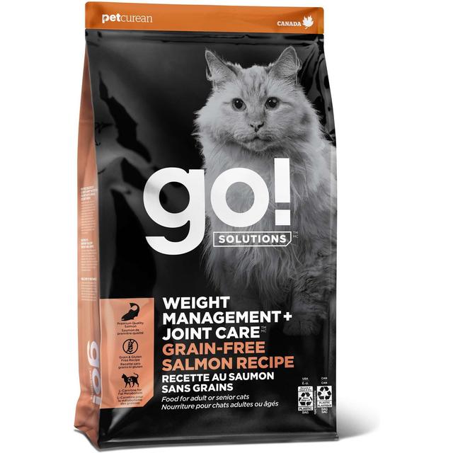 Go! Solutions Weight Management + Joint Care Salmon Recipe Grain-Free Dry Cat Food, 3-lb bag