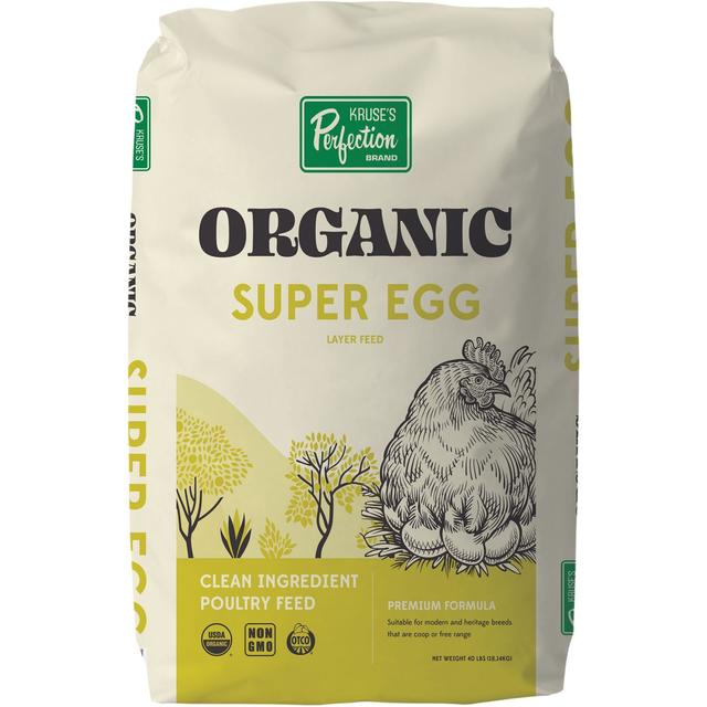 Kruse's Perfection Brand Organic Super Egg 17% Protein Layer Chicken Feed, 40-lb bag