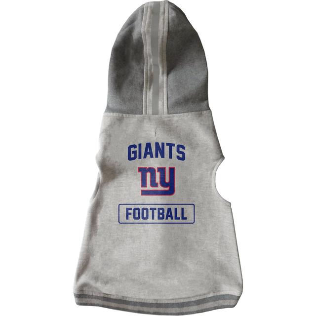 Littlearth NFL Dog & Cat Hooded Crewneck Sweater, New York Giants, X-Small