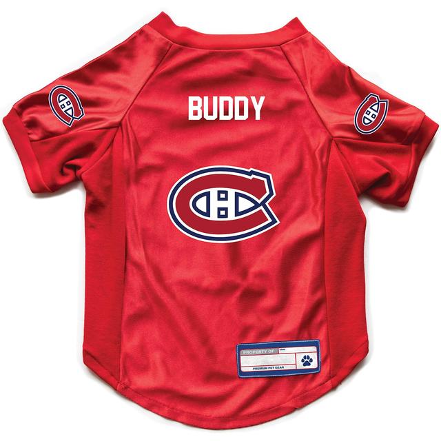 Littlearth NHL Personalized Stretch Dog & Cat Jersey, Montreal Canadiens, Large