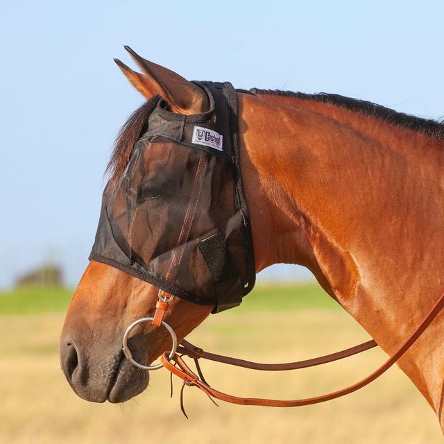 Cashel Quiet Ride Horse Fly Mask, Black, Yearling