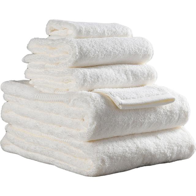 Delilah Home 100% Organic Cotton 6-Piece Towel Set, Ivory, Multi Size
